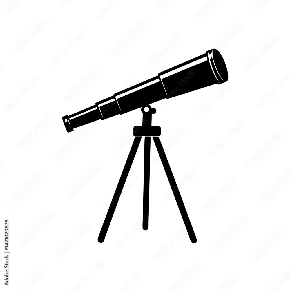 telescope tripod silhouette on white background telescope tripod silhouette on white background