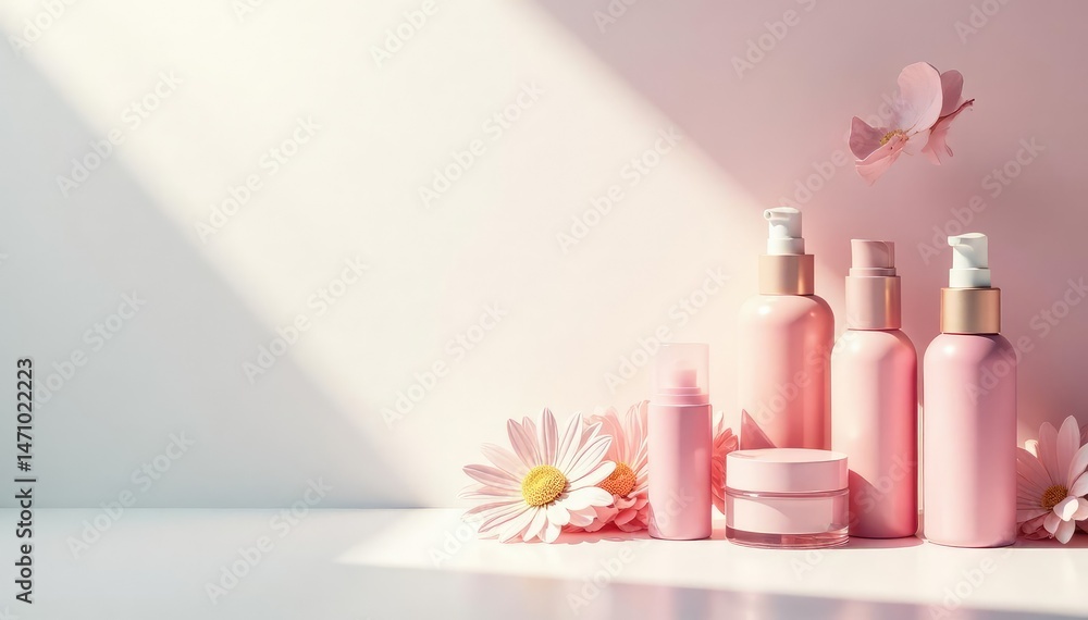 Bright white background with soft light showcasing beauty items, elegant, pure, glow Bright white background with soft light showcasing beauty items, elegant, pure, glow