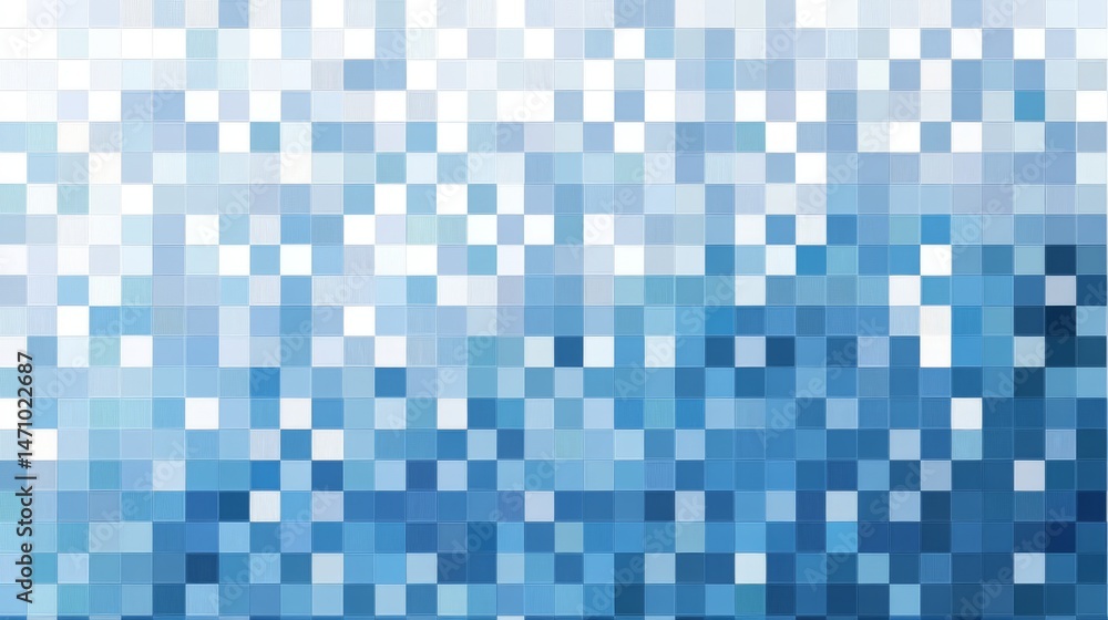 Fototapeta premium Abstract Blue Pixelated Pattern blue background