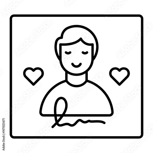 autograph for fans outline icon