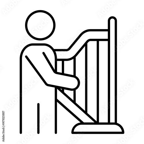 harpist outline icon