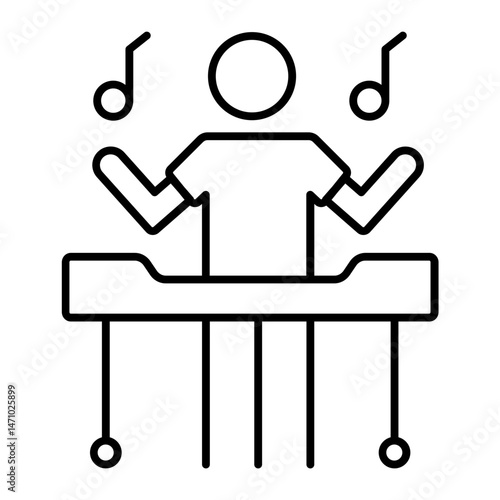 keyboardist outline icon