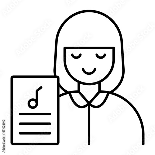 song writer outline icon
