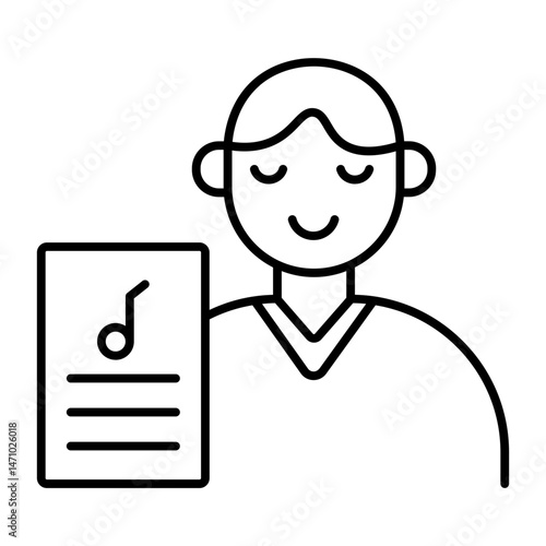 song writer outline icon