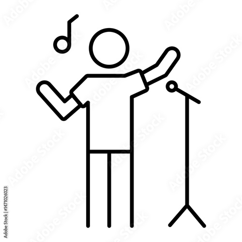 singer outline icon