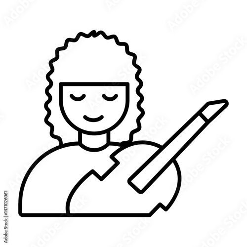violinist outline icon