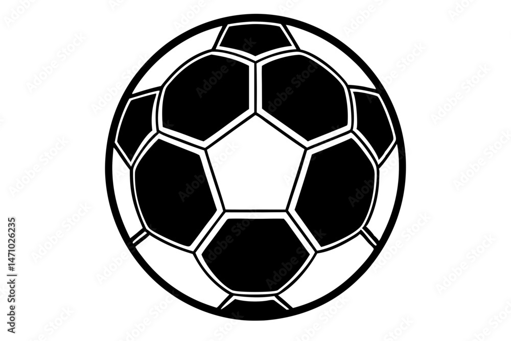 Fototapeta premium Soccer Ball silhouette vector illustration