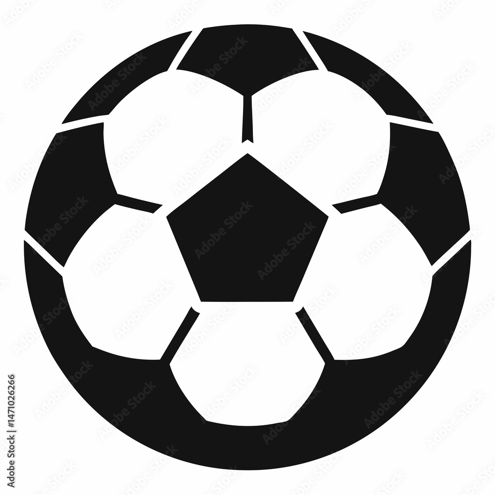 Fototapeta premium Soccer Ball silhouette vector illustration