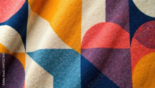 Subtle geometric print on fabric Muted tones and simple shapes , graphic, brown