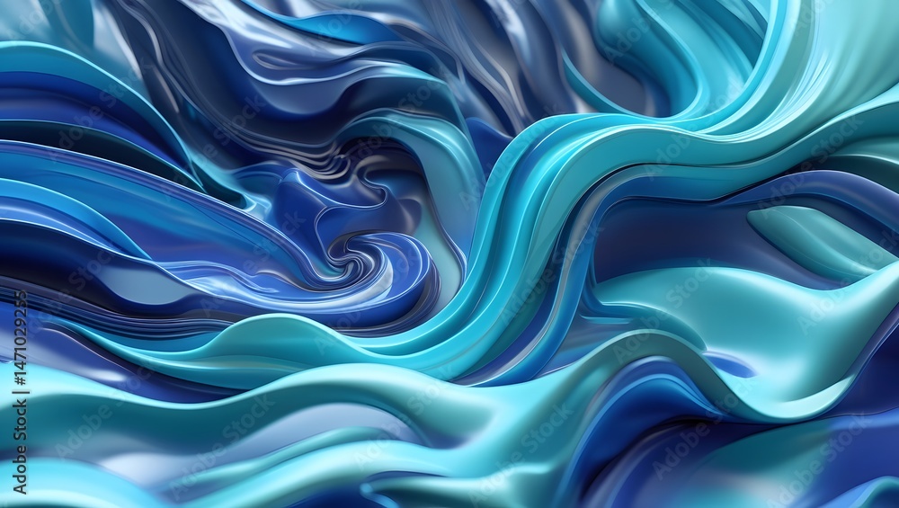 Obraz premium Breathtakingly Detailed 3D Abstract Fluid Art Render