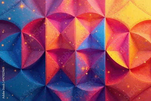 Abstract geometric shapes forming a repeating design , repetition, angles