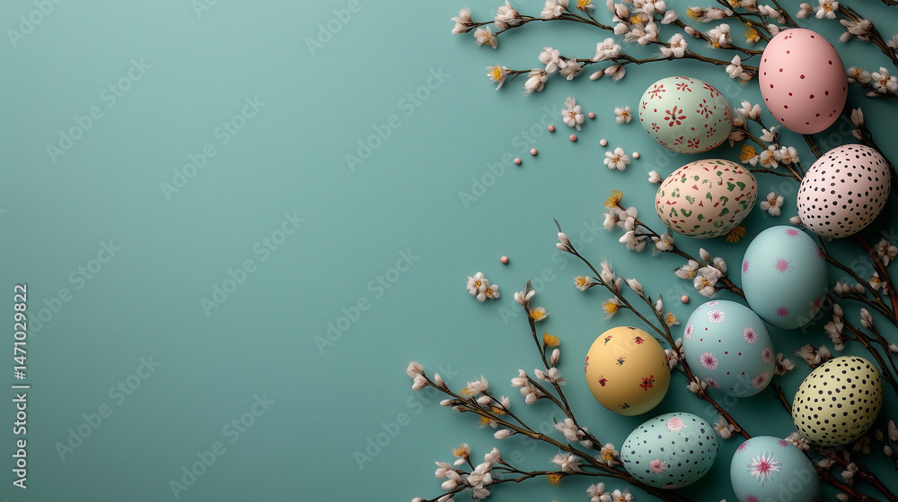 Obraz premium egg background with space for text
