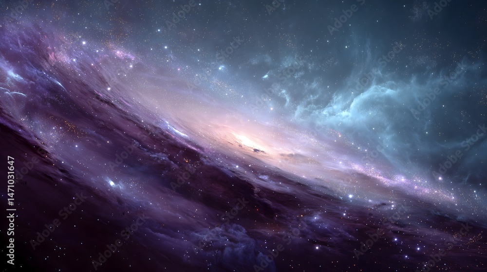 Swirling galaxy of iridescent colors creates a mesmerizing dreamscape in the depths of space Swirling galaxy of iridescent colors creates a mesmerizing dreamscape in the depths of space