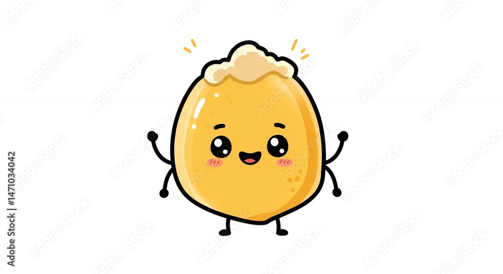 Obraz premium Cute cartoon fruit illustration