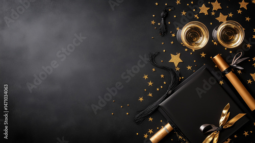 graduation background with space for text