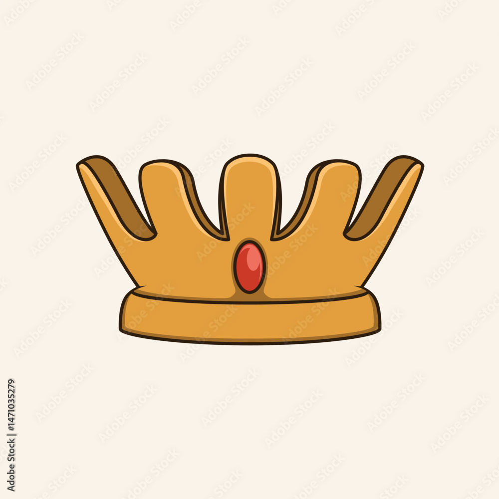 Obraz premium Unique gold crown. Vector design