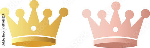 Royal Gold and Pink Crown Clipart PNG – Transparent Background
