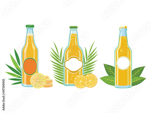 vector illustration of a Bundaberg Ginger Beer (Australian Brewed Non-Alcoholic Ginger Beer)