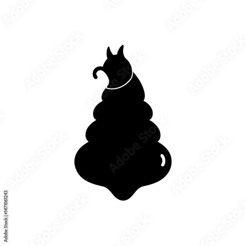wildlife scat silhouette on white background  .svg