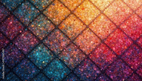 Intricate geometric textile design on faded backdrop, backdrop, print, ornate