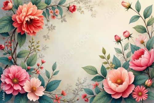Large-scale floral tapestry, muted pastel hues, pastel floral, yarn
