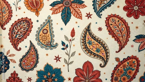 Subtle paisley ditsy print, muted earth tones, fabric, earthtone