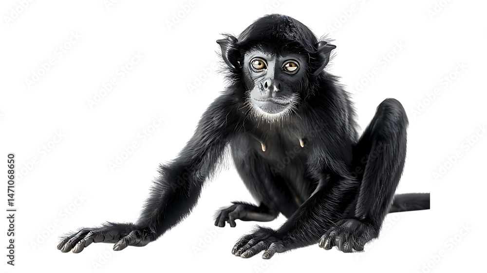 Obraz premium A spider monkey with a transparent background.