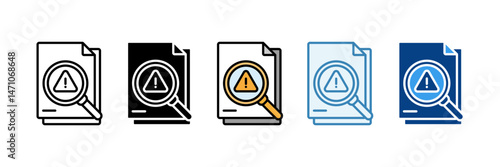 Risk Assessment Icon Set Multiple Style Collection