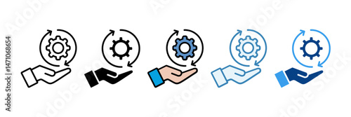 Process Management Icon Set Multiple Style Collection