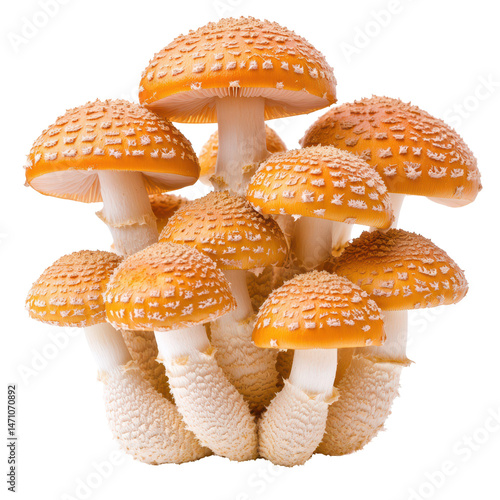 Mushrooms: Capturing the beauty of nature, this photo showcases a cluster of vibrant orange mushrooms. Their speckled caps and sturdy stems are a testament to the forest's hidden gems.