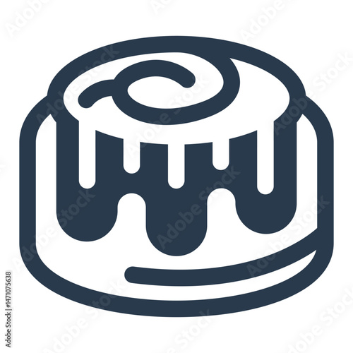 Swedish Cinnamon Bun with Icing Swirl
