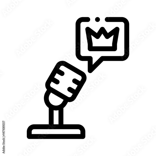 podcasting line icon