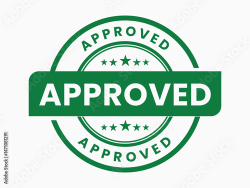 approved stamp with the word APPROVED cut out isolated on white and transparent background