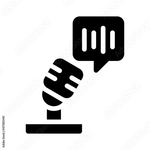 podcasting glyph icon