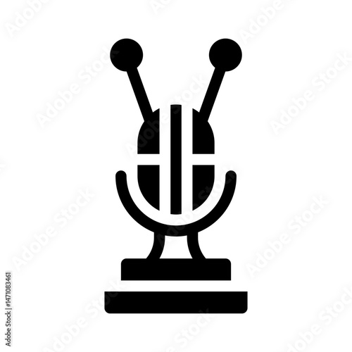 podcasting glyph icon