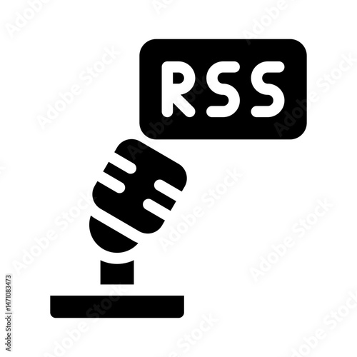 podcasting glyph icon
