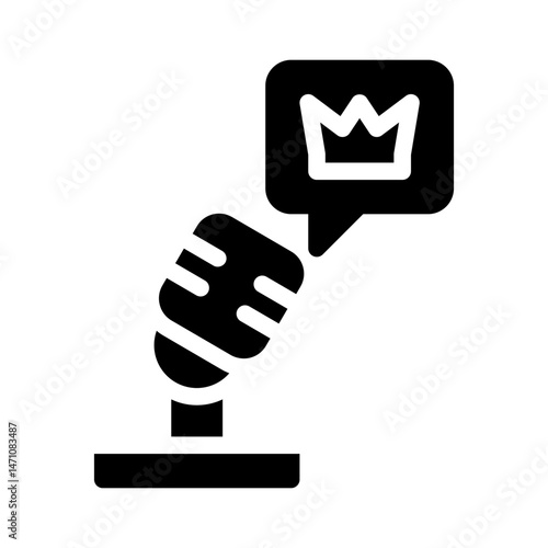 podcasting glyph icon