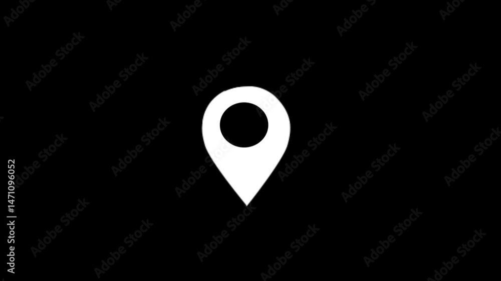 location icon animation dark screen. gps sign. location symbol, map point, location pin concept on transparent background. location pointer symbol....., location icon animation dark screen. gps sign. location symbol, map point, location pin concept on transparent background. location pointer symbol.....,