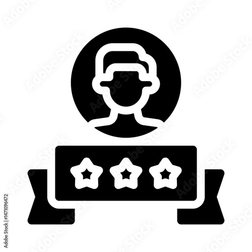 online reviews glyph icon