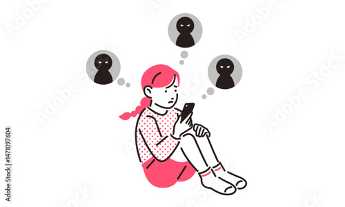 SNSいじめに悩む女の子