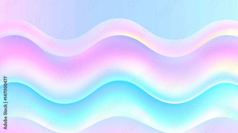 Fototapeta premium Pastel waves in soft colors for a delicate backdrop.