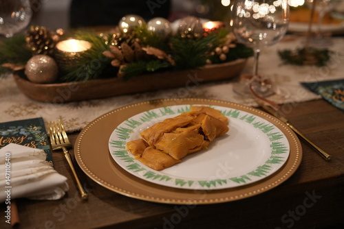 Hallaca or Tamal, Christmas Traditional Dish Served For Festive Meal