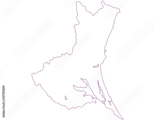 茨城県　地図　白　イラスト