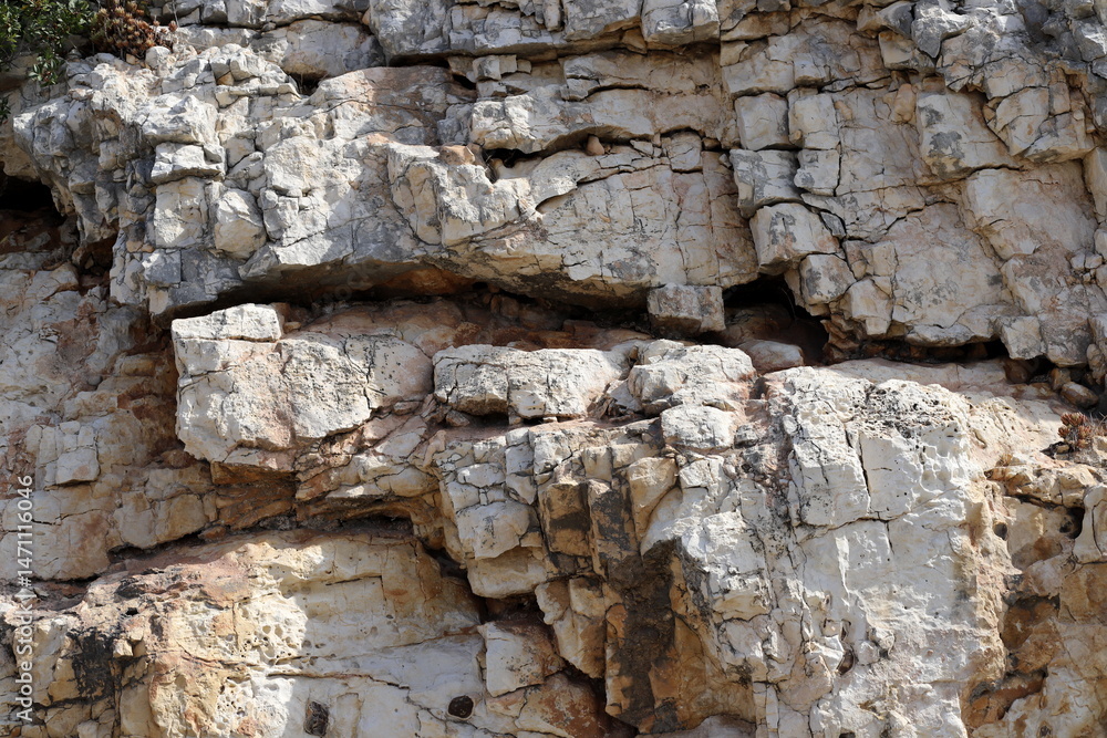 Fototapeta premium Texture and structure of stone blocks and rocks.