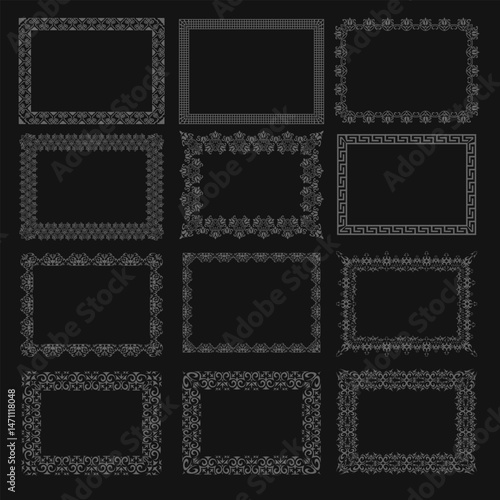 Frame Turkiye Style Ornament Seamless Pattern