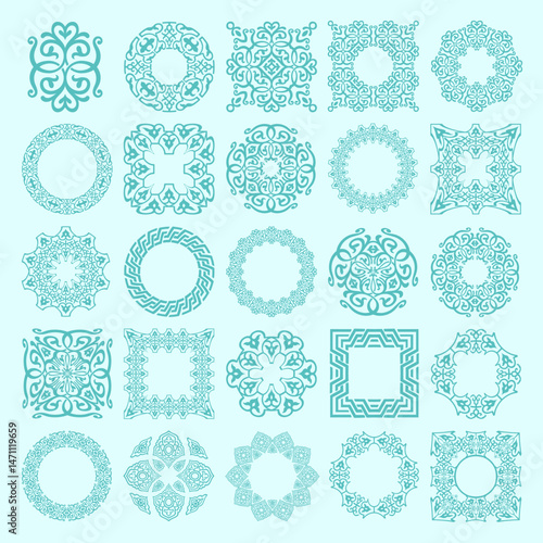 graphic elements of traditional Uzbekistan ornaments