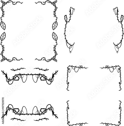 four leaf and thorn art ornament