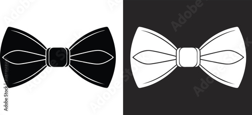 Bow tie vector silhouette, Ribbon bow icon collection, vector bow for present, celebration, gift vector illustration