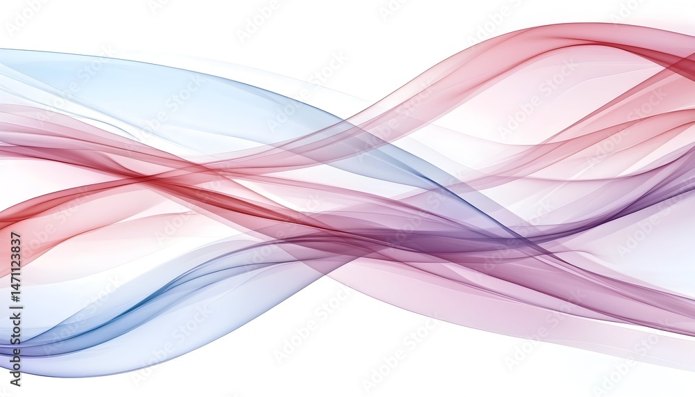 Abstract artwork featuring two intertwining waves of blue and red, creating a dynamic and flowing composition against a white background Abstract artwork featuring two intertwining waves of blue and red, creating a dynamic and flowing composition against a white background