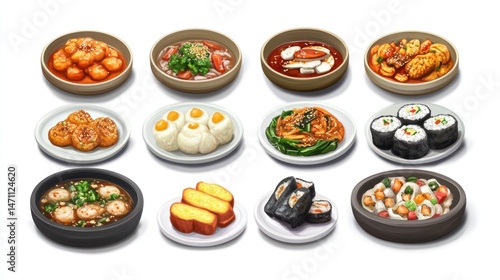 Assorted Korean Dishes